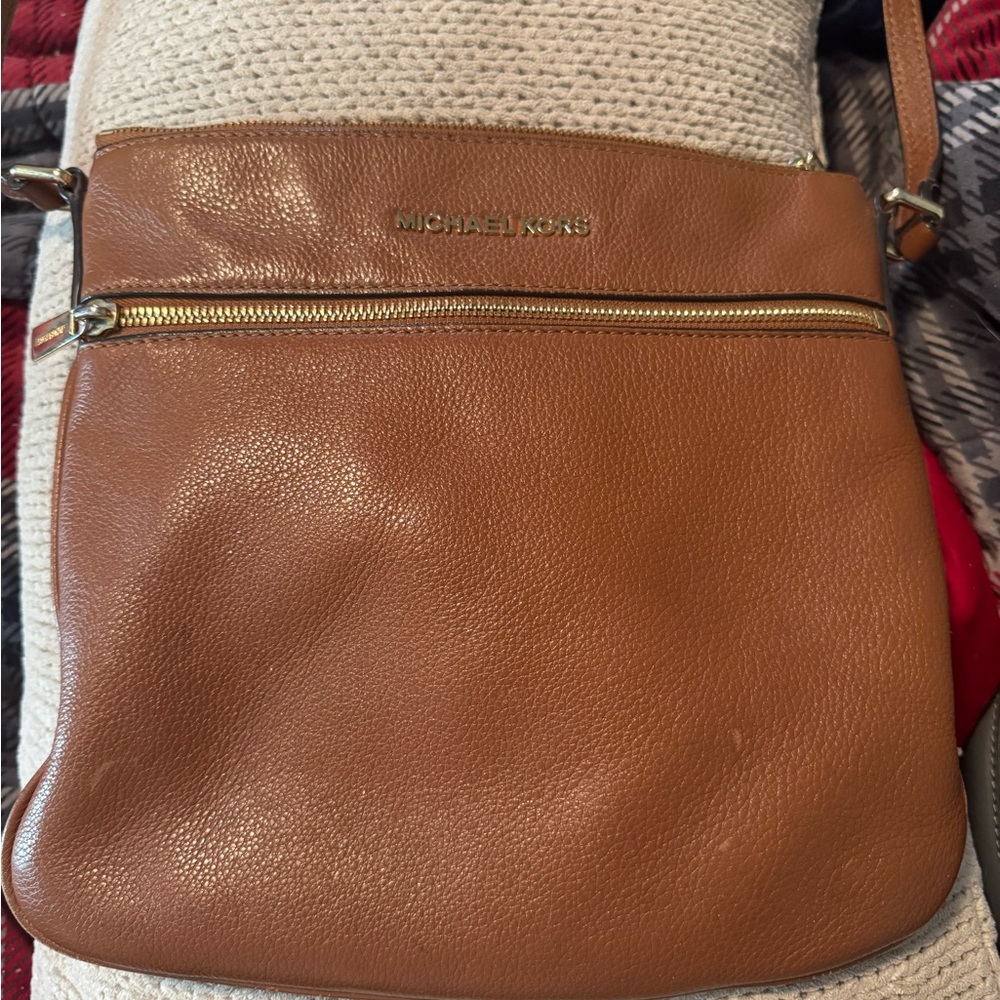 Michael Kors Tan Leather Crossbody Bag